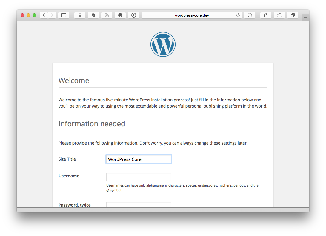 WordPress › Installation