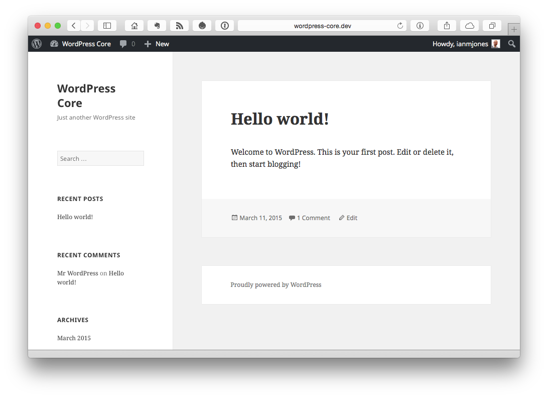 WordPress Core | Just another WordPress site