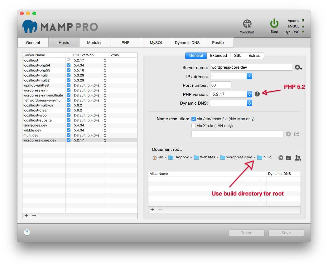 mamp pro wordpress