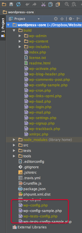 WordPress Core With Config Files