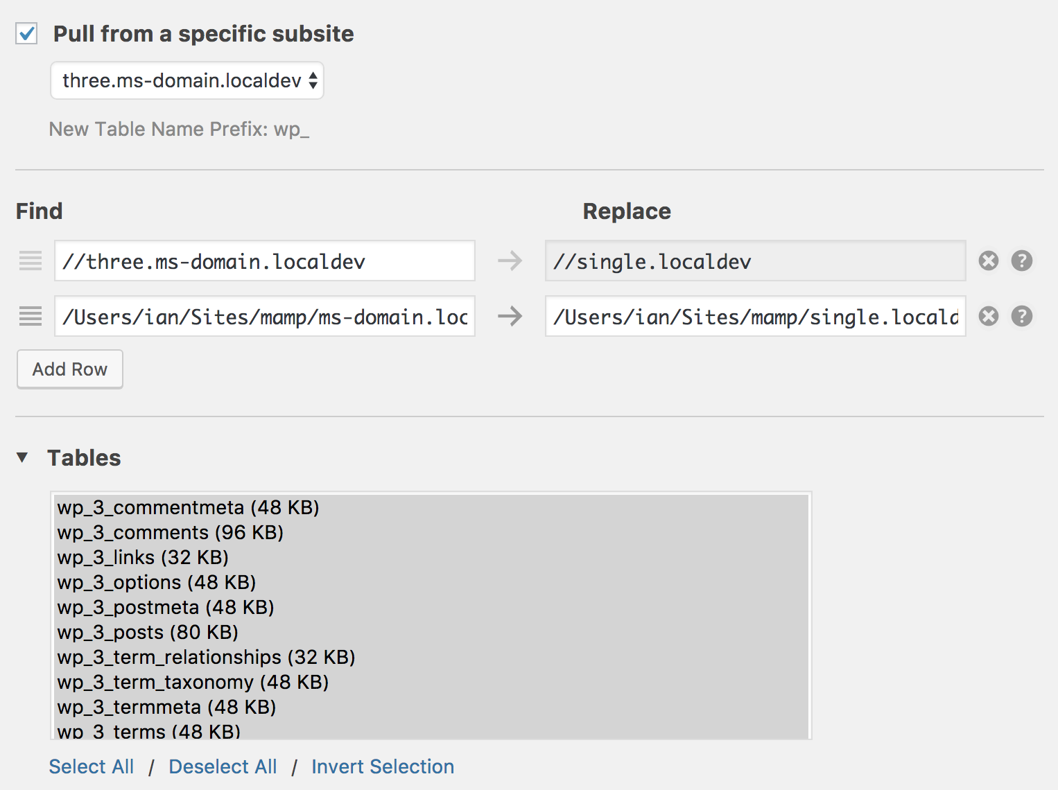 MST Single Site Pull Of Subsite