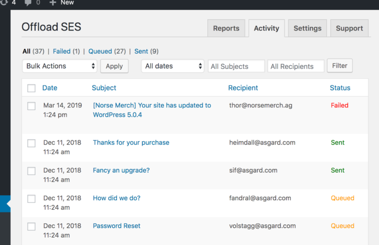 WP Offload SES 1.3 Released: Search, View, and Resend Sent Emails