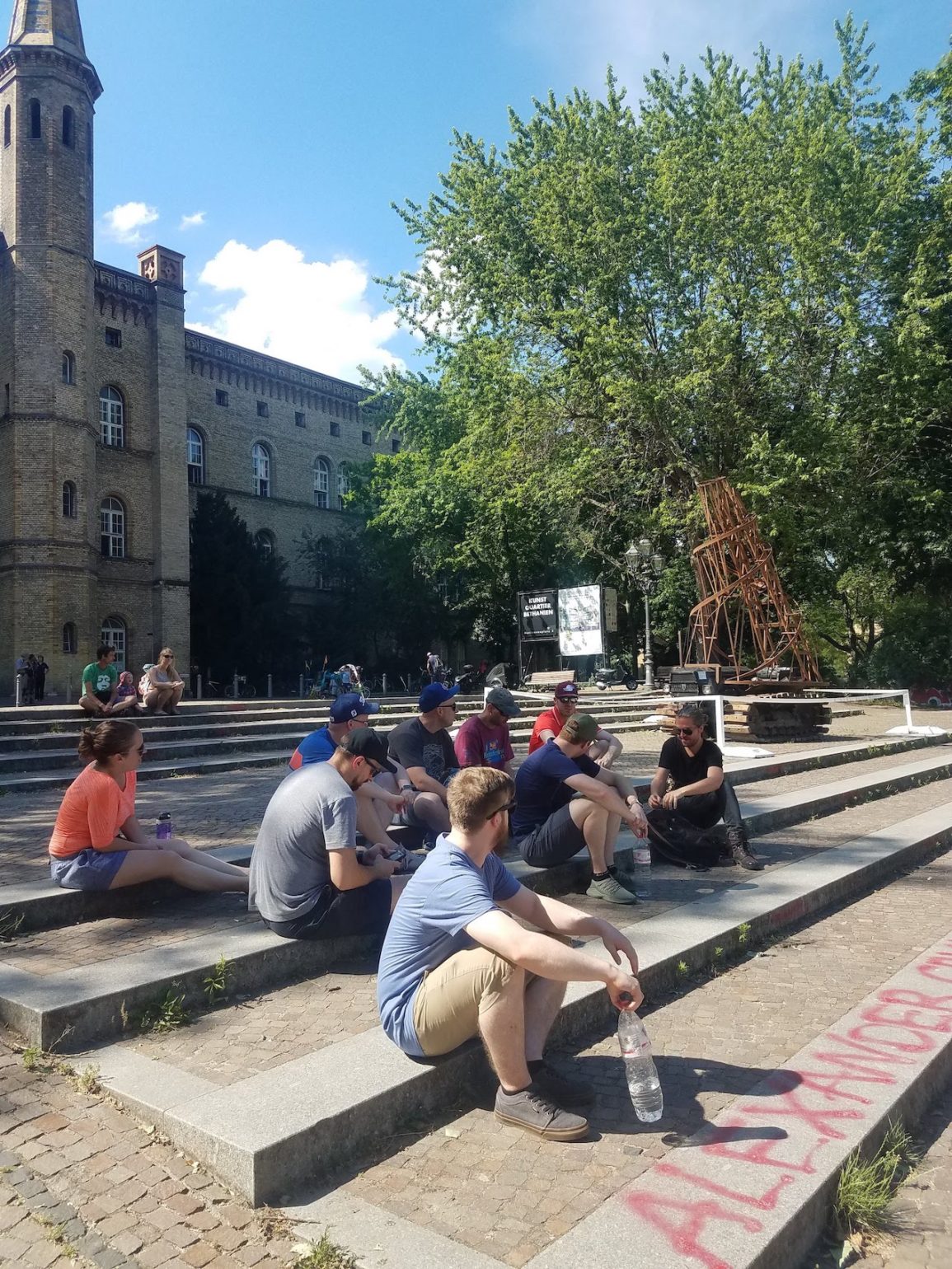 Delicious Brains team on walking tour