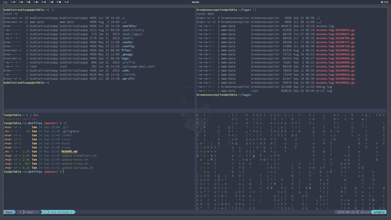 tmux new window