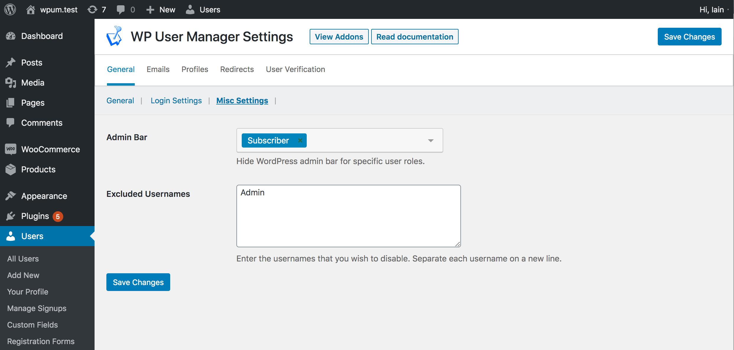 Manage setting. Settings Page Design.