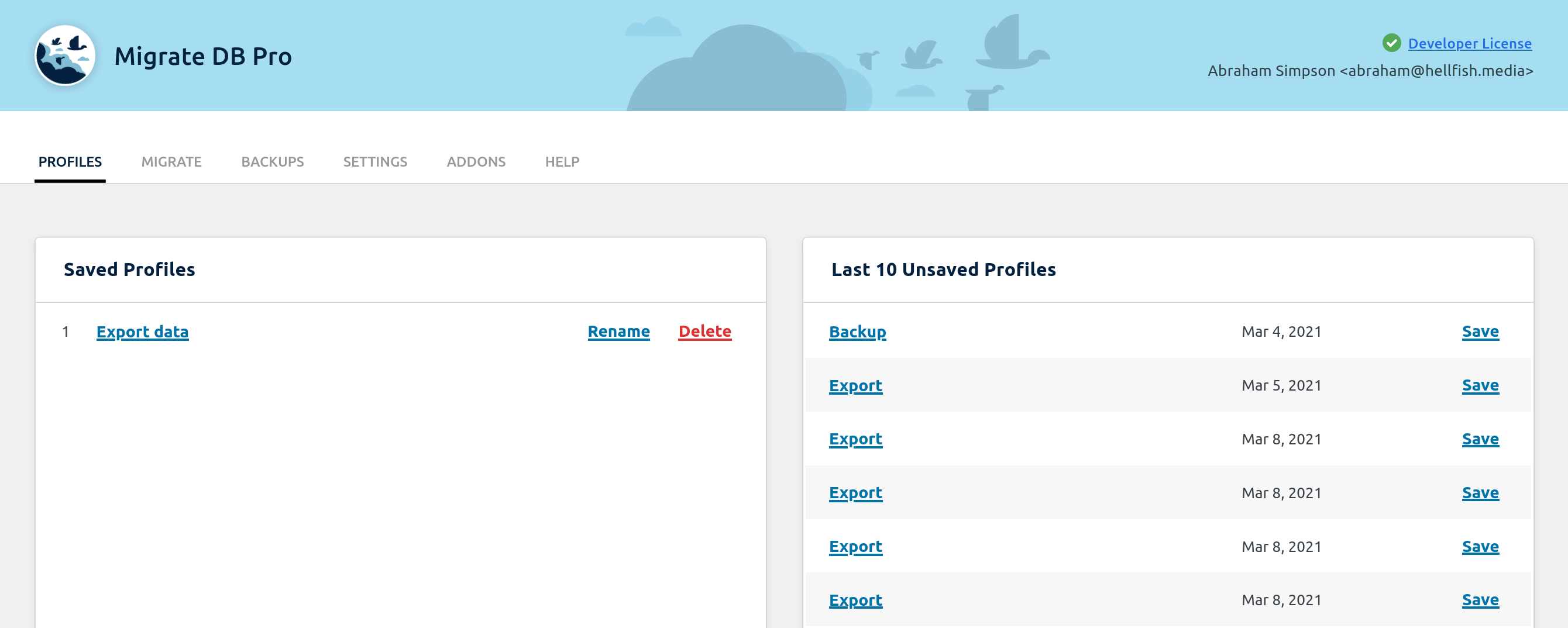 WP Migrate DB Pro Profiles