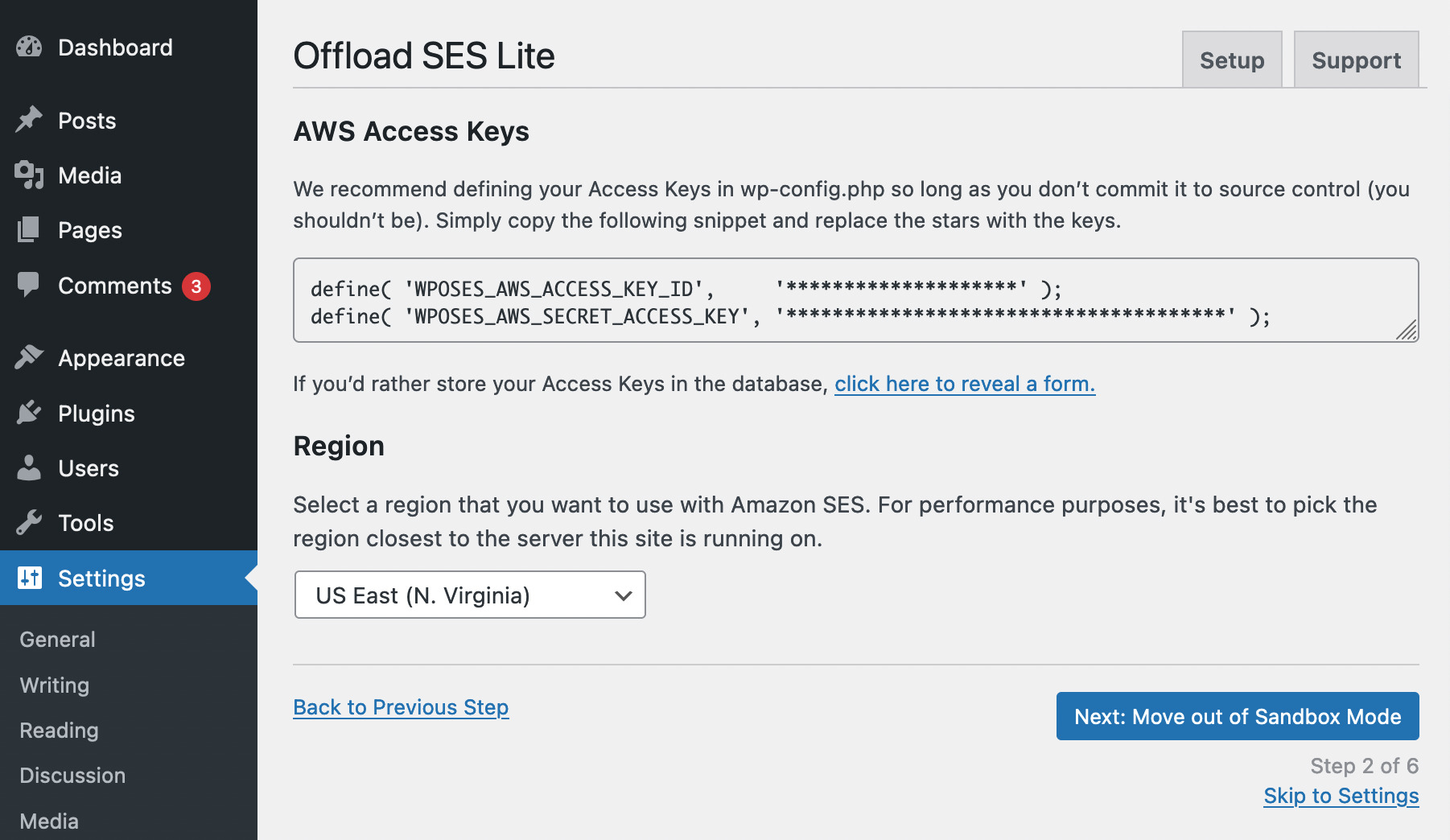 How to set up WordPress to use Amazon SES
