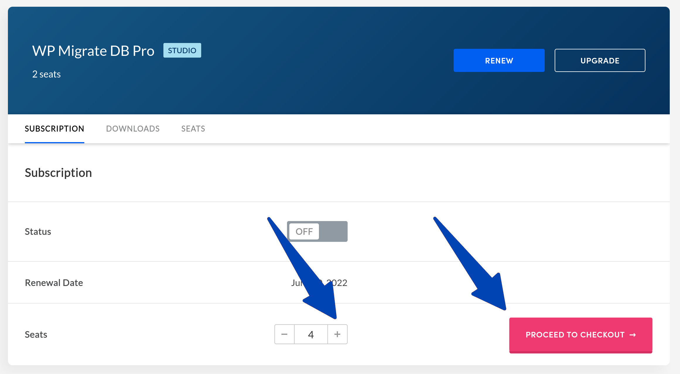 WP Migrate DB Pro Increase Seats