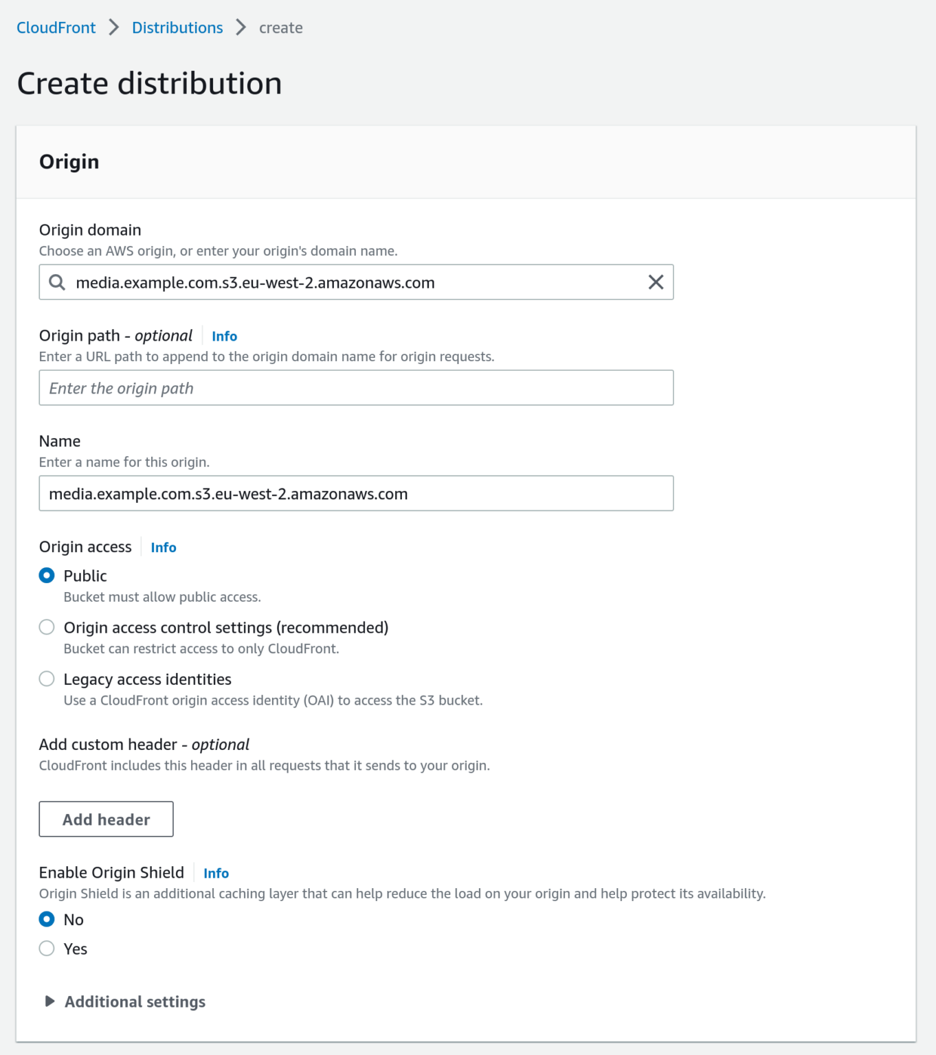 CloudFront Setup for Media Offloaded to Amazon S3