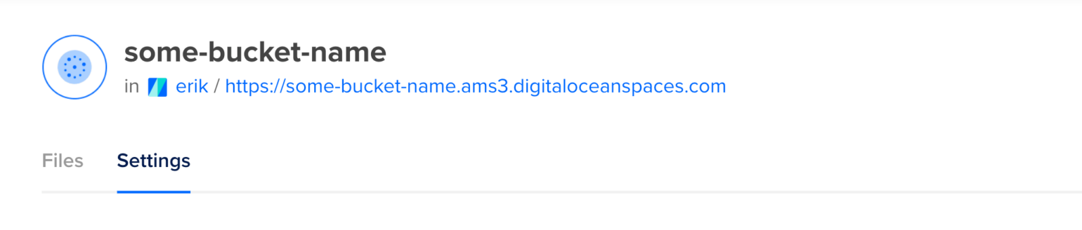 Finding the Spaces settings tab in DigitalOcean - WP Offload Media