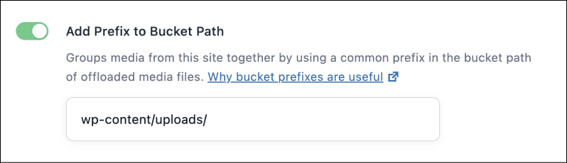 WP Offload Media’s “Add Prefix to Bucket Path” setting, which is enabled by default. 